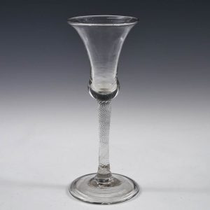 Georgian Wine Glass with Incised Twist Stem c1755
