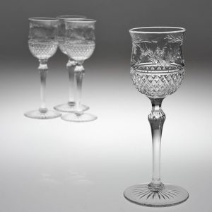Stevens and Williams Wine Glasses c1910
