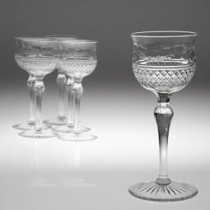 Six Stevens and Williams Port Glasses c1910