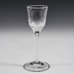 Antique Opaque Twist Stem Wine Glass c1760