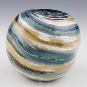 A Studio Glass Vase Storm Clouds By Siddy Langley By Siddy Langley