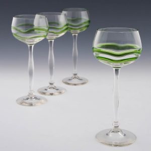 Four Theresienthal Liane Pattern Glasses c1910