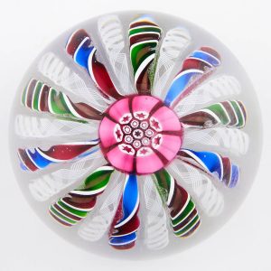 A Large John Deacons Millefiori Crown Paperweight 2004
