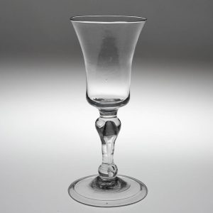 Rare Form 18th Century Balustroid Wine Glass c1740