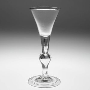 Georgian Kit-Cat Balustroid Wine Glass c1740
