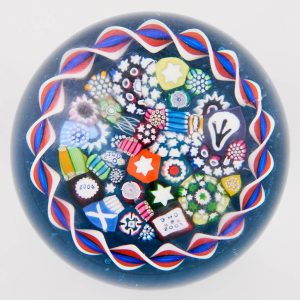 A John Deacons Closepack Torsade Paperweight c2007