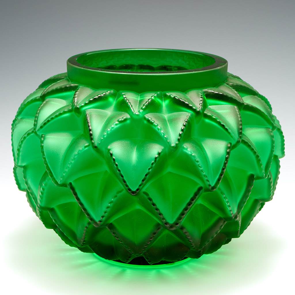 A Lalique Vase Languedoc Vert