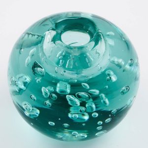 A Victorian Green Glass Paperweight Inkwell c1880