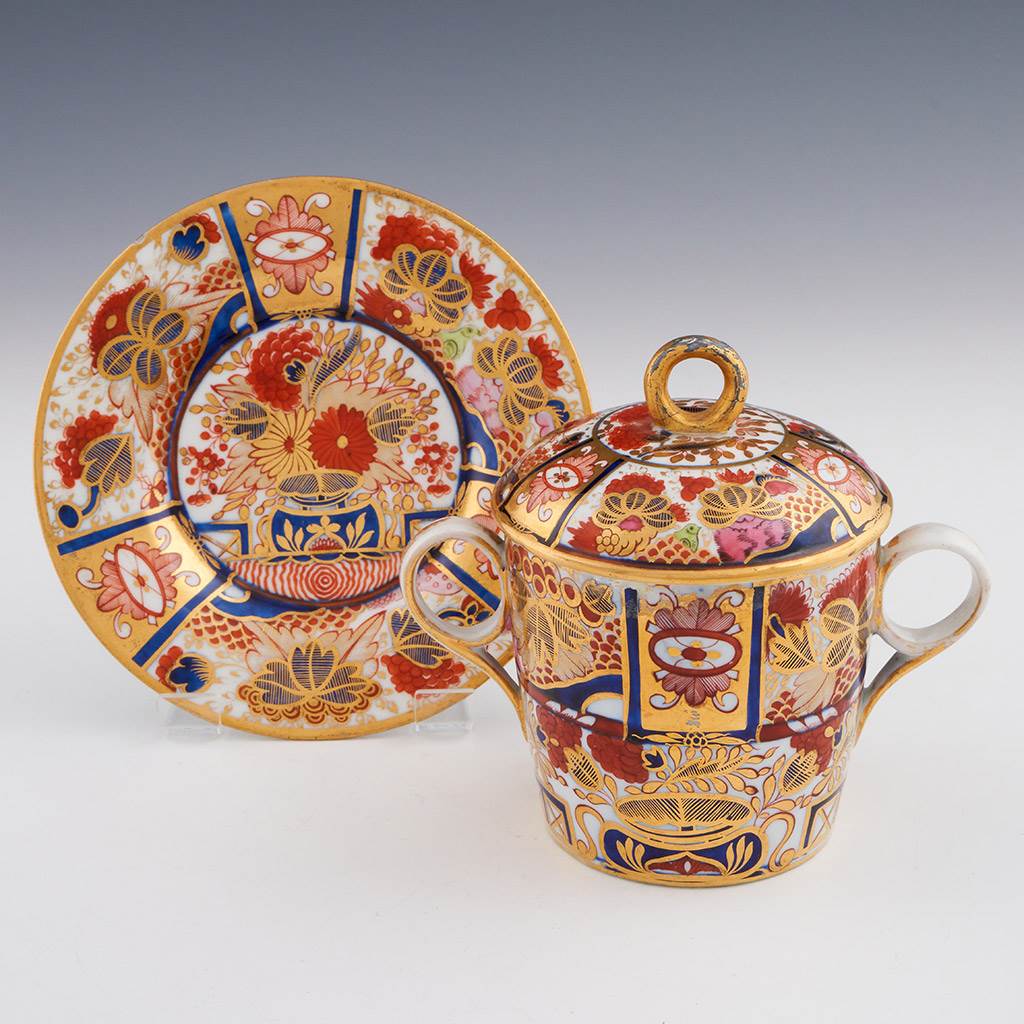 Porcelain Tea Cuop with lid & Saucer