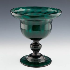 A Gray-Stan Glass Standing Bowl c1930