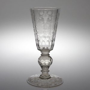 A Very Fine Rococo Engraved Goblet c1725