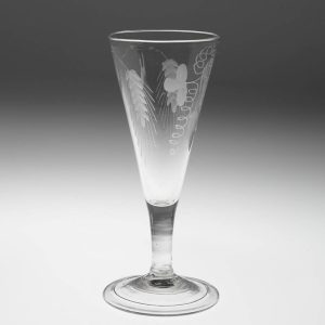 Engraved Georgian Ale Glass c1750