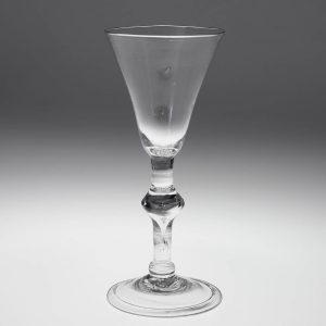Tall Georgian Balustroid Wine Glass c1750