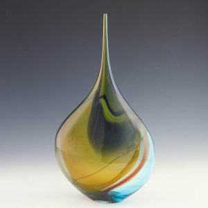 A Horizon Blue Studio Glass Sculpture By Phil Atrill 2021