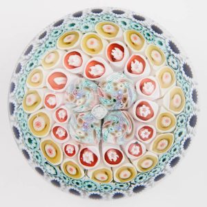 A Rare George Bacchus & Sons Five Row Concentric Magnum Paperweight c1850