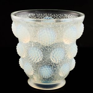 Verrerie D'Andelys Glass Vase Les Cabochons c1930