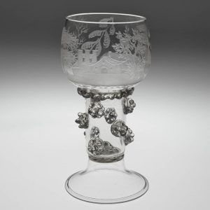 An 18th Century Roemer Engraved With Landscape c1780