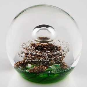 A Selkirk Glass Peter Holmes Limited Edition Paperweight Typhoon 1985