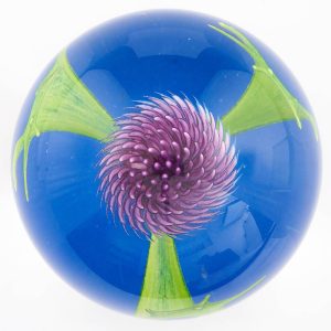 A Selkirk Glass Peter Holmes Limited Edition Paperweight Scotia 1991