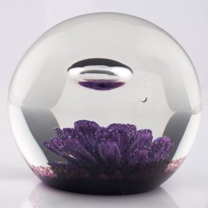 Peter Holmes Selkirk Glass Paperweight Blossom 1985