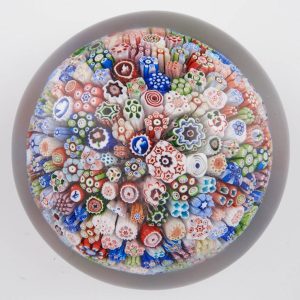 An Antique  Baccarat Gridel Close Pack Church Paperweight 1847