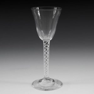 A Single Series Opaque Twist Stem Georgian Wine Glass c1760