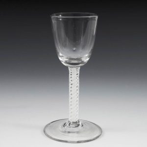 Dutch Opaque Twist Wine Glass c1780
