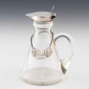 Sterling Silver Topped Whiskey Noggin Hukin and Heath 1909