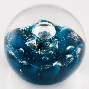 A Selkirk Glass Peter Holmes Limited Edition Mariner Paperweight 1980