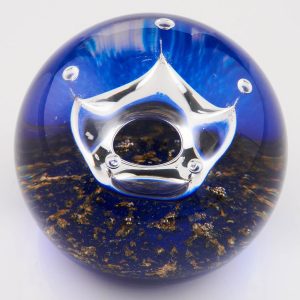 A Selkirk Glass Peter Holmes Limited Edition Charles And Diana Coronet Paperweight 1981