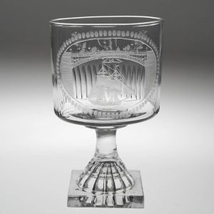 Georgian Rummer Glass Sunderland Bridge Engraved c1810