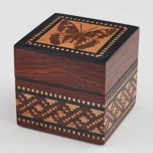A Robert Vorley Tunbridge Ware Butterfly Trinket Box 2019