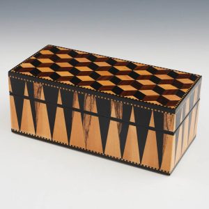 A Robert Vorley Tunbridge Ware Rectangular Cubed and Van Dyke Pattern Box - 2019