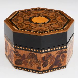 Tunbridge Ware - A Robert Vorley Octagonal Trinket Box - 1992
