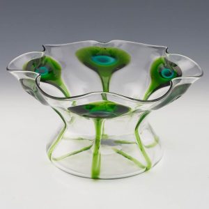 Stuart And Sons for Liberty Two Colour Peacock Trails Rose Bowl c1910
