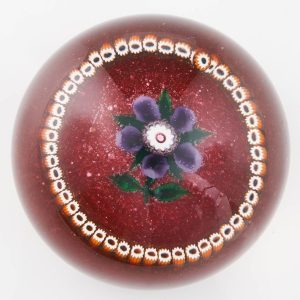 Selkirk Paperweight Peter Holmes Lampwork Flower 1982