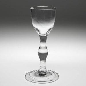 Georgian Wine Glass with Balustroid Stem c1740