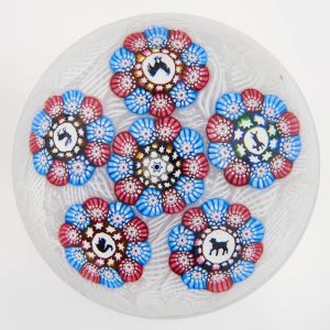 A John Deacons Silhouette Millefiori Rondel Paperweight 2002