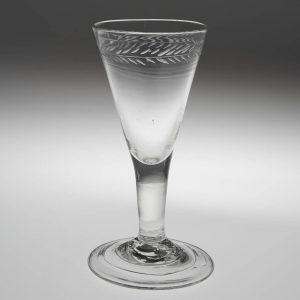 Engraved Georgian Gin Glass c1750