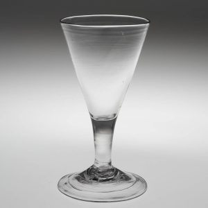 18th Century Gin Glass With Folded Foot c1750