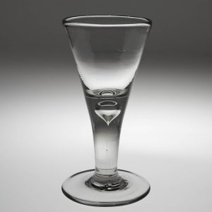 Lauenstein Plain Stem Wine Glass with Lowen Mark c1770