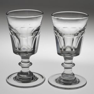 Pair of Deceptive Dram Toasting Glasses c1840