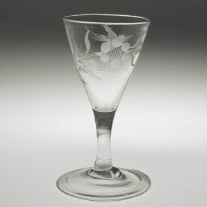 Folded Foot Georgian Gin Glass c1750