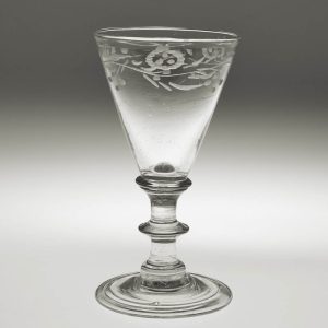 Engraved Georgian Gin Glass c1810