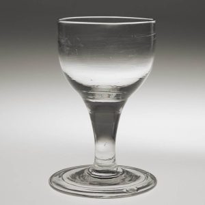 Folded Foot Georgian Dram Glass c1745