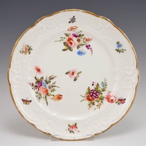 A Nantgarw Porcelain Plate With Moulded Rim 1813-22