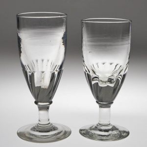 Two French Absinthe Or Pastis Glasses c1890 Was £60