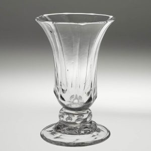 Georgian Dram Glass with Air Beading and Domed Foot c1750
