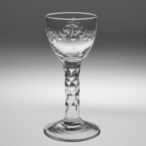 Facet Cut Stem Georgian Wine Glass c1770