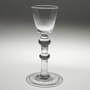 Georgian Wine Glass with Balustroid Stem c1740